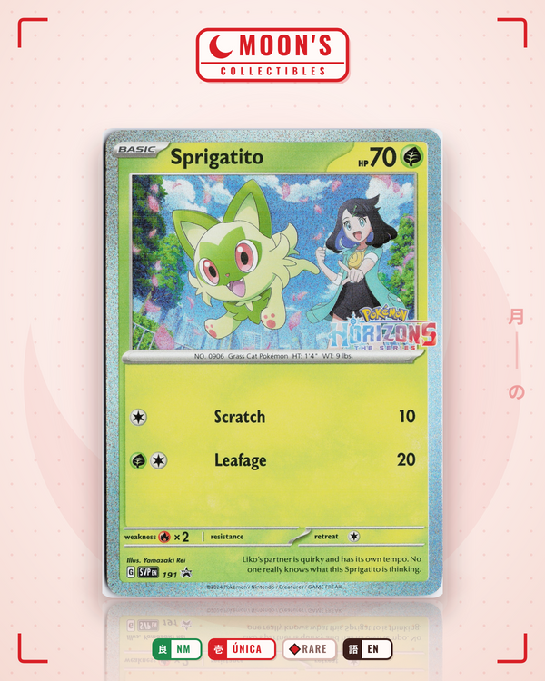 Carta Pokémon Sprigatito · Scarlet & Violet Black Star Promos #191 (NM) — pieza única en Moon's Collectibles México
