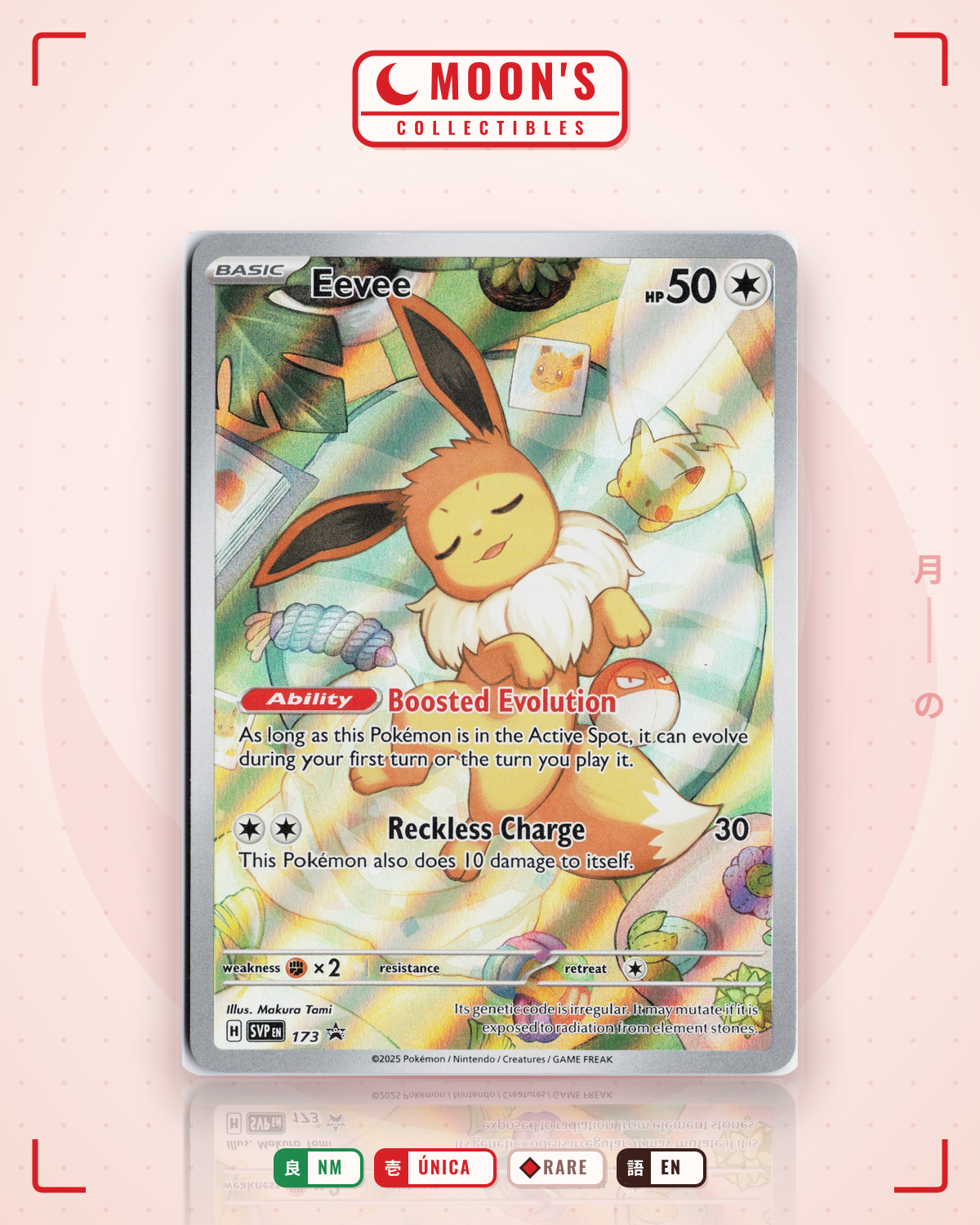 Carta Pokémon Eevee · Scarlet & Violet Black Star Promos #173 (NM) — pieza única en Moon's Collectibles México