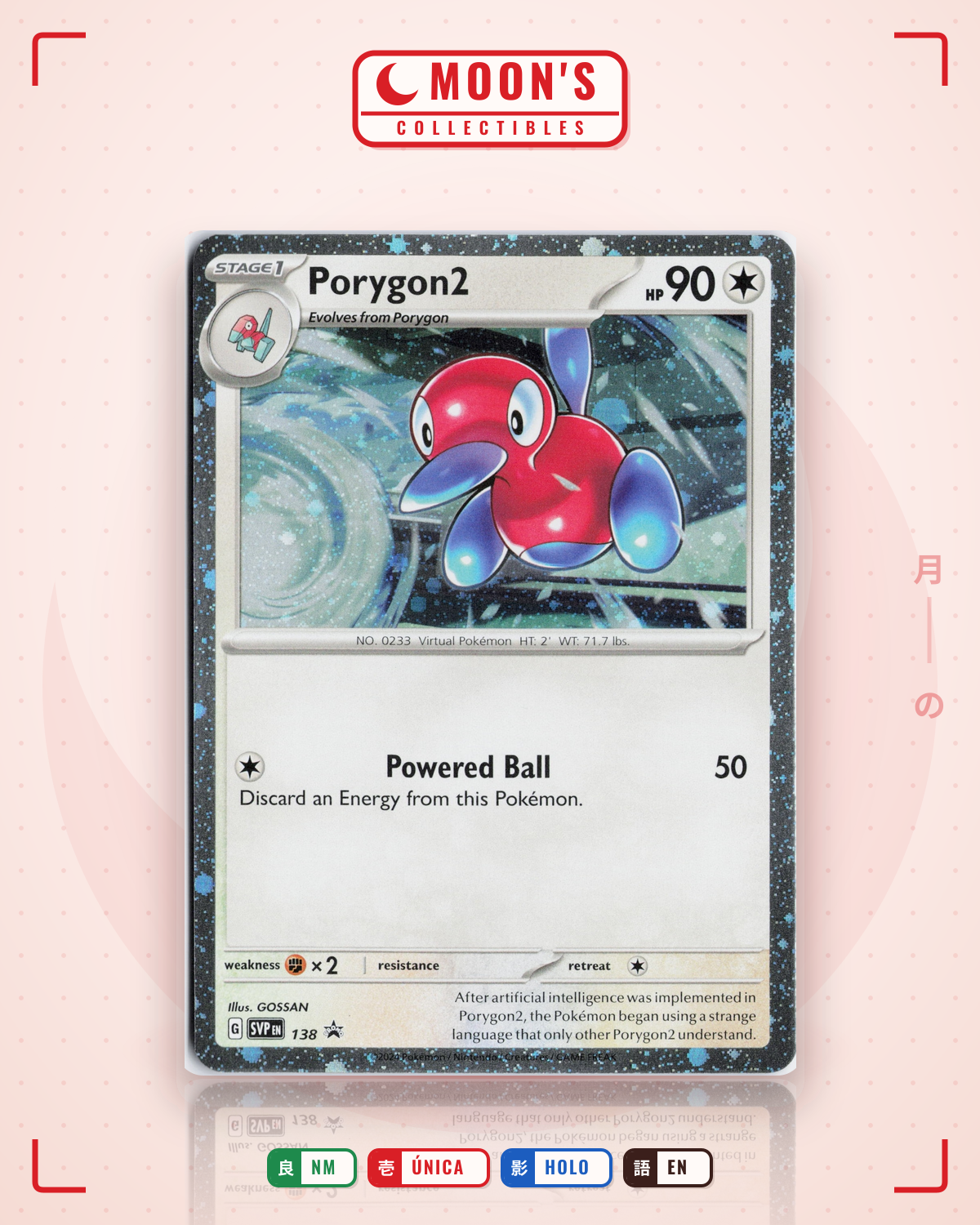 Carta Pokémon Porygon2 · Scarlet & Violet Black Star Promos #138 (NM) — pieza única en Moon's Collectibles México