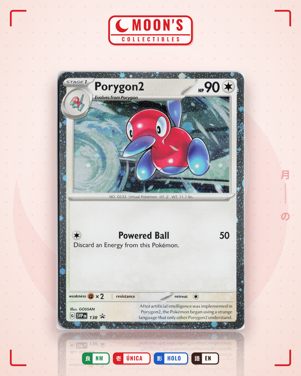 Carta Pokémon Porygon2 · Scarlet & Violet Black Star Promos #138 (NM) — pieza única en Moon's Collectibles México