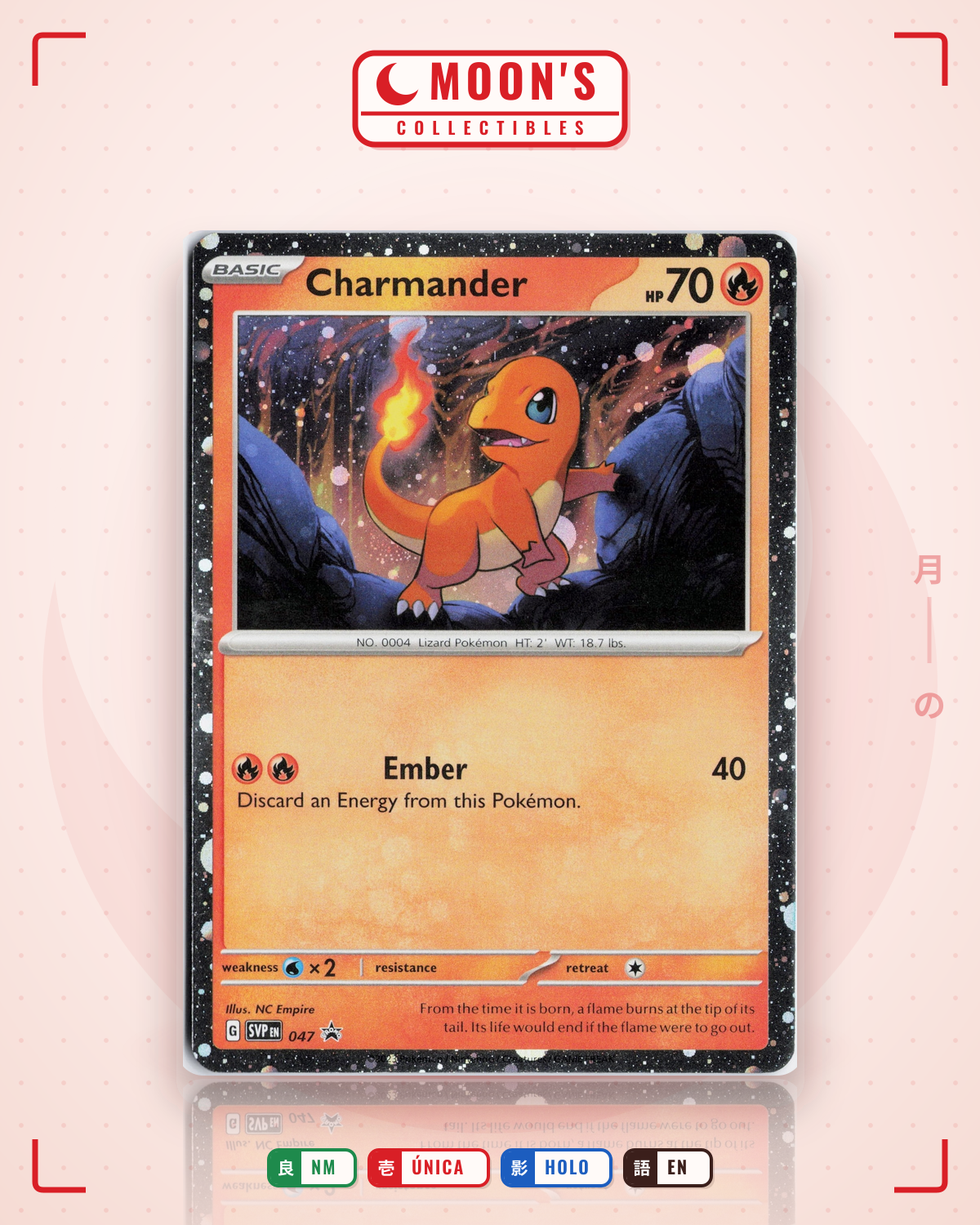 Carta Pokémon Charmander · Scarlet & Violet Black Star Promos #047 (NM) — pieza única en Moon's Collectibles México