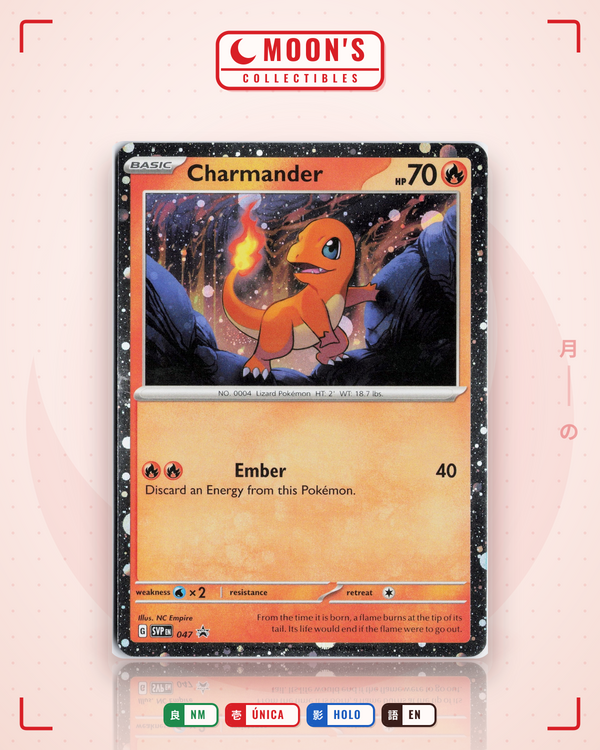 Carta Pokémon Charmander · Scarlet & Violet Black Star Promos #047 (NM) — pieza única en Moon's Collectibles México