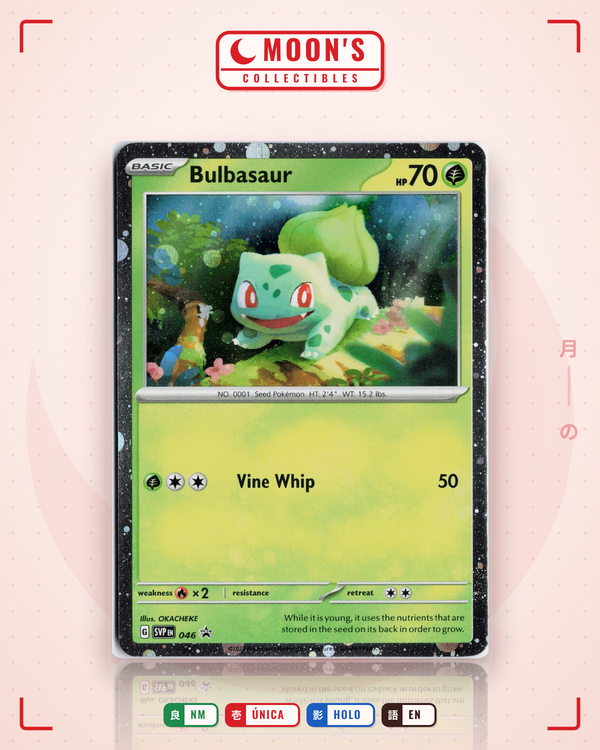 Carta Pokémon Bulbasaur · Scarlet & Violet Black Star Promos #046 (NM) — pieza única en Moon's Collectibles México