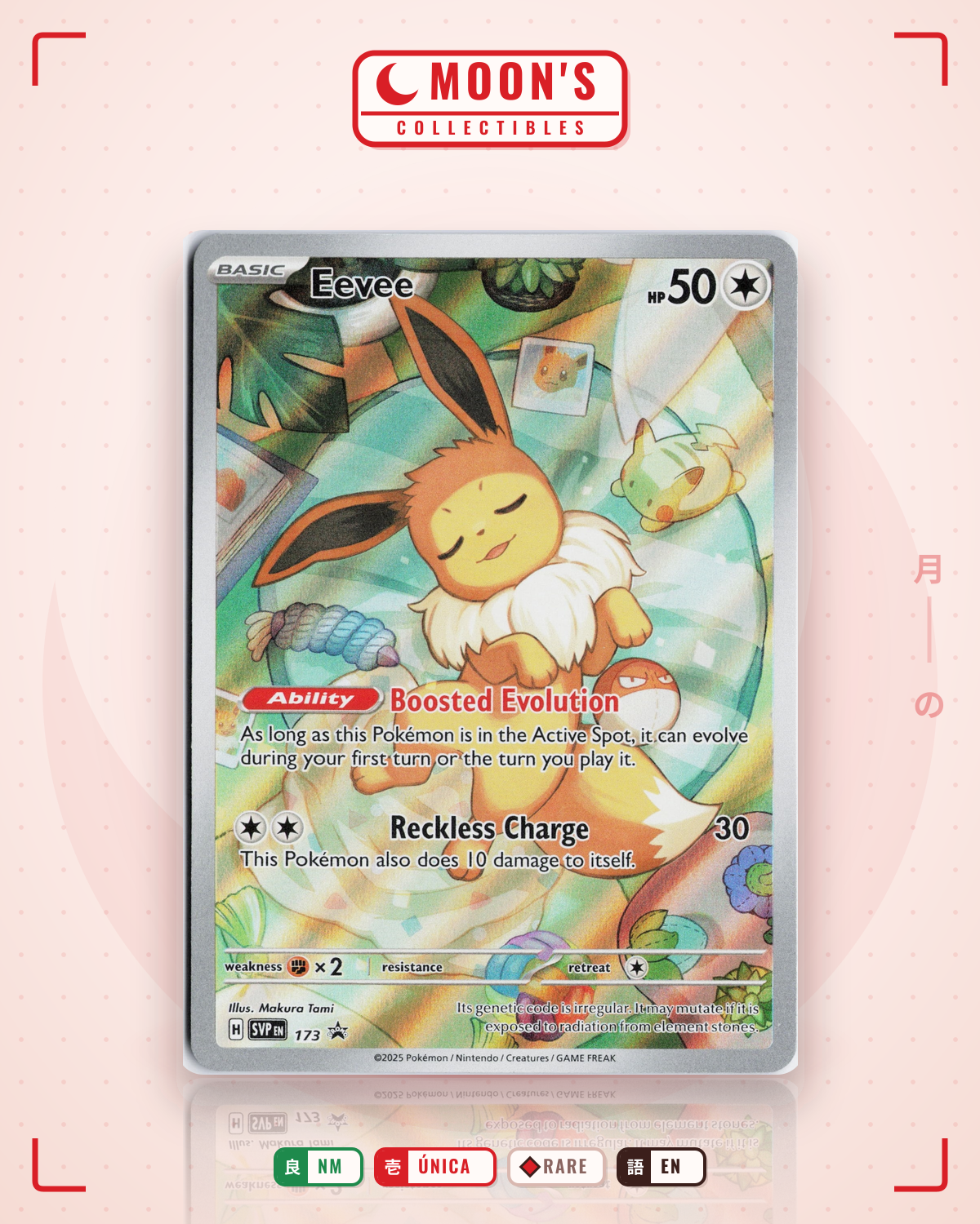 Carta Pokémon Eevee · Scarlet & Violet Black Star Promos #173 (NM) — pieza única en Moon's Collectibles México