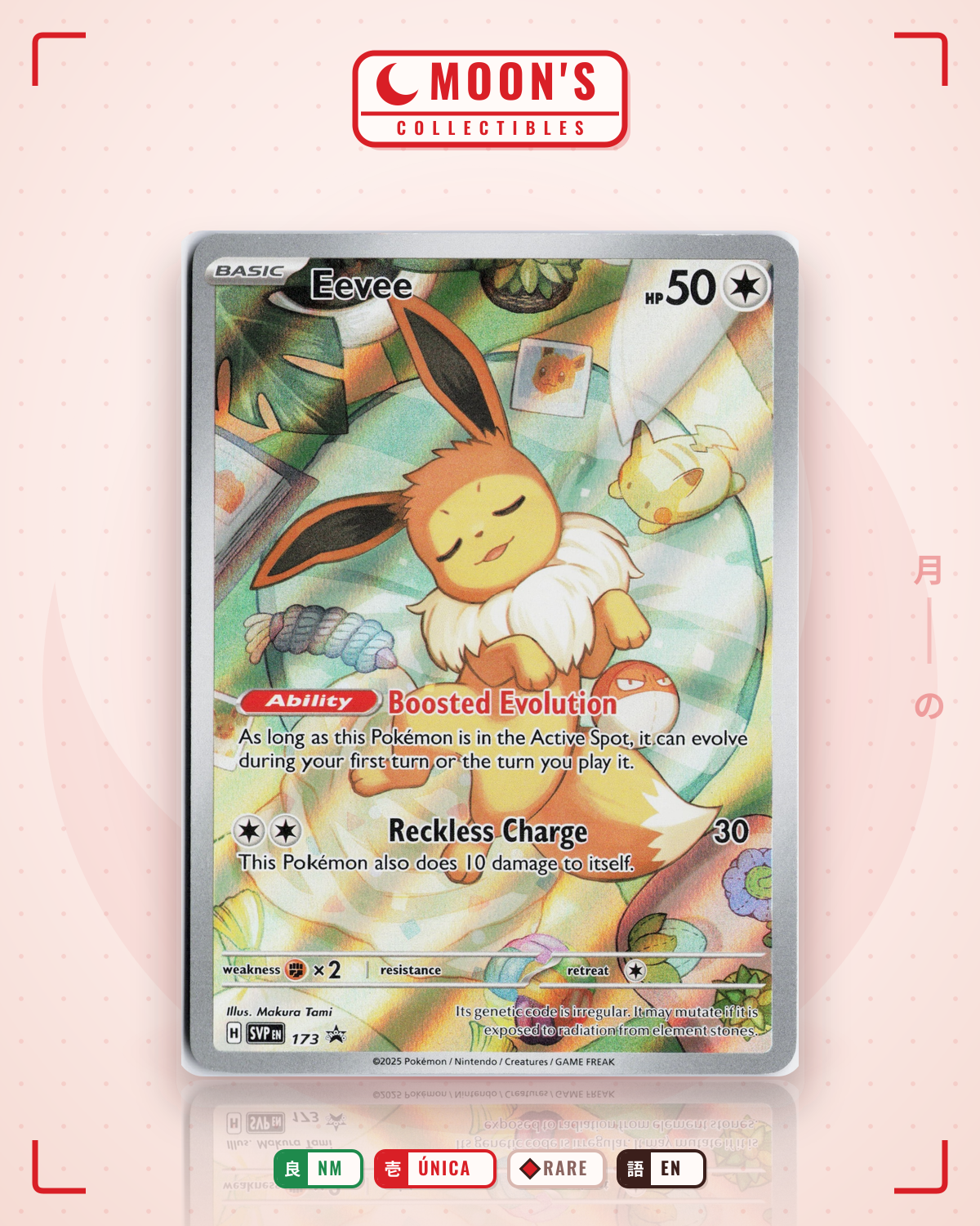 Carta Pokémon Eevee · Scarlet & Violet Black Star Promos #173 (NM) — pieza única en Moon's Collectibles México