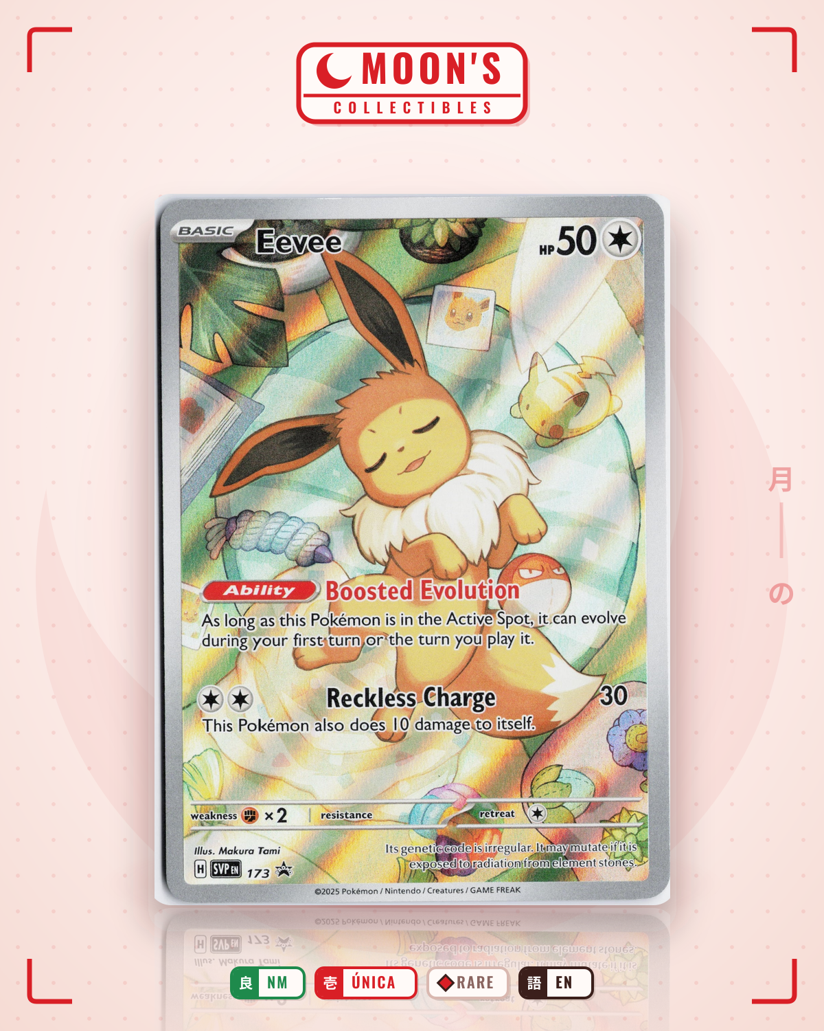 Carta Pokémon Eevee · Scarlet & Violet Black Star Promos #173 (NM) — pieza única en Moon's Collectibles México