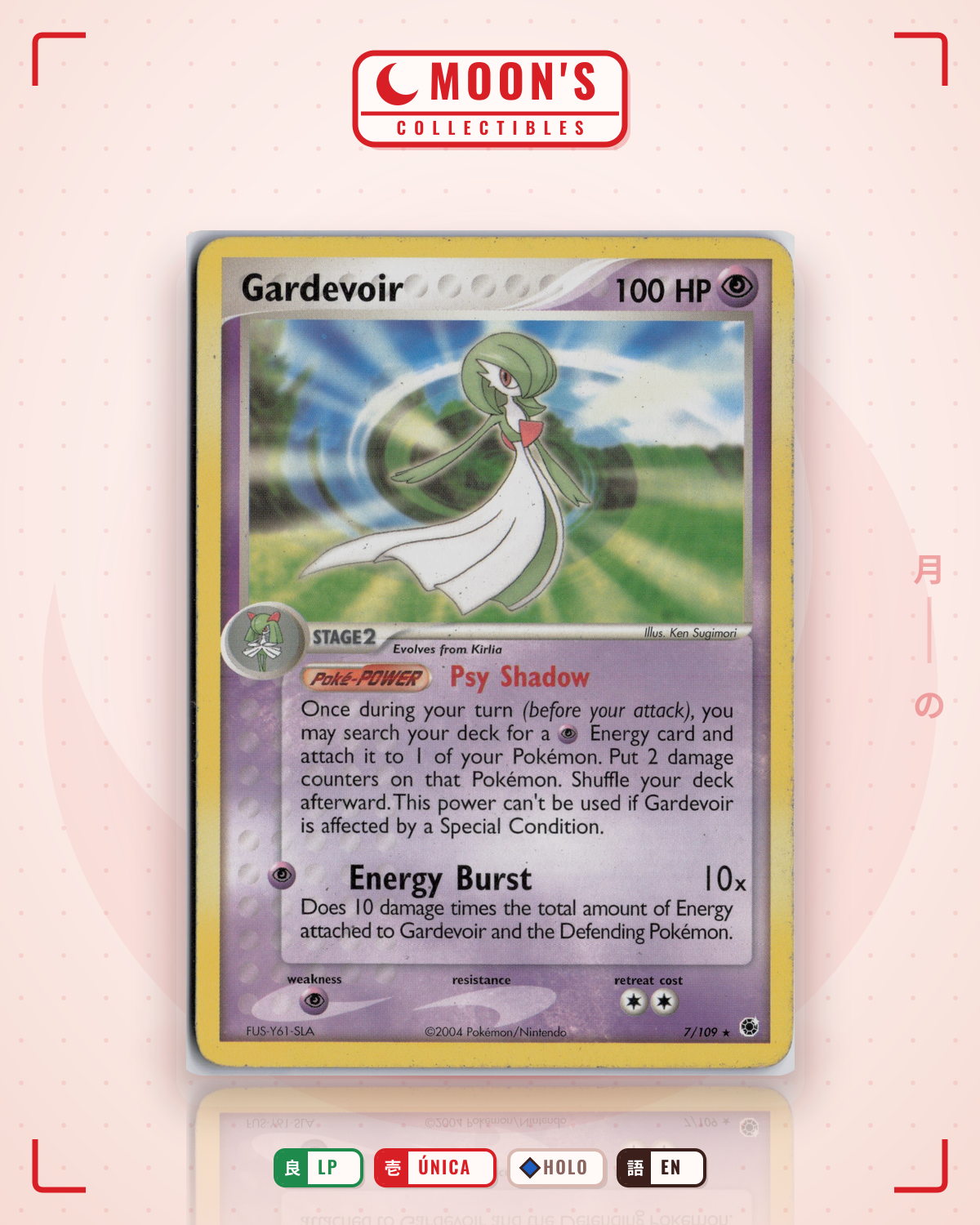 Carta Pokémon Gardevoir · Ruby & Sapphire #7/109 (LP) — pieza única en Moon's Collectibles México