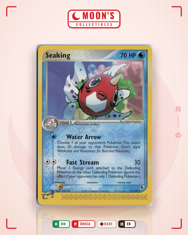 Carta Pokémon Seaking · Ruby & Sapphire #21/109 (NM) — pieza única en Moon's Collectibles México