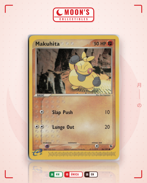 Carta Pokémon Makuhita · Ruby & Sapphire #56/109 (NM) — pieza única en Moon's Collectibles México