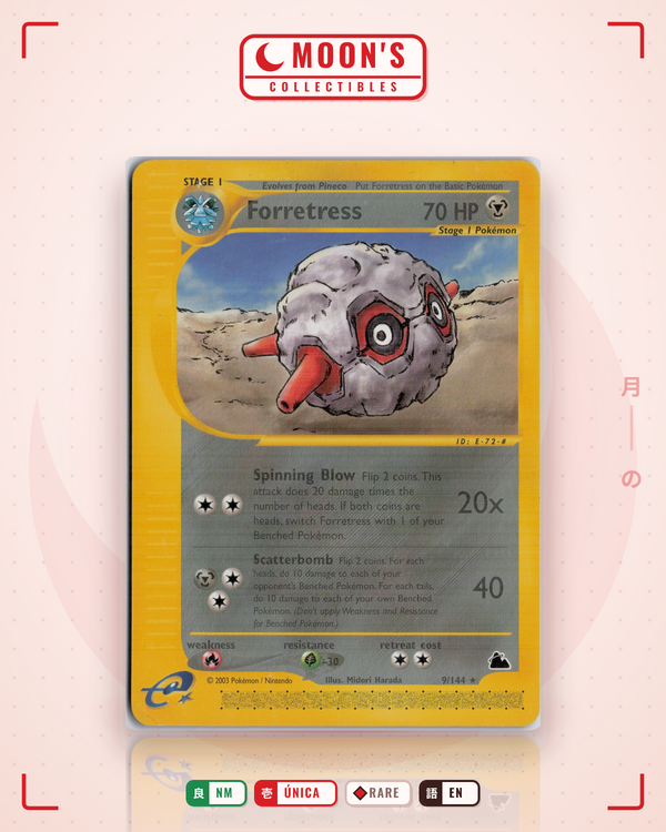 Carta Pokémon Forretress · Skyridge #9/144 (NM) — pieza única en Moon's Collectibles México