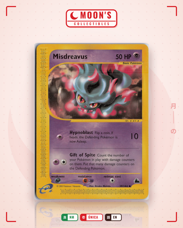 Carta Pokémon Misdreavus · Skyridge #39/144 (NM) — pieza única en Moon's Collectibles México