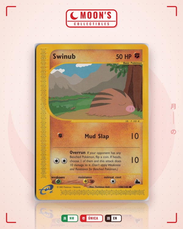 Carta Pokémon Swinub · Skyridge #108/144 (NM) — pieza única en Moon's Collectibles México