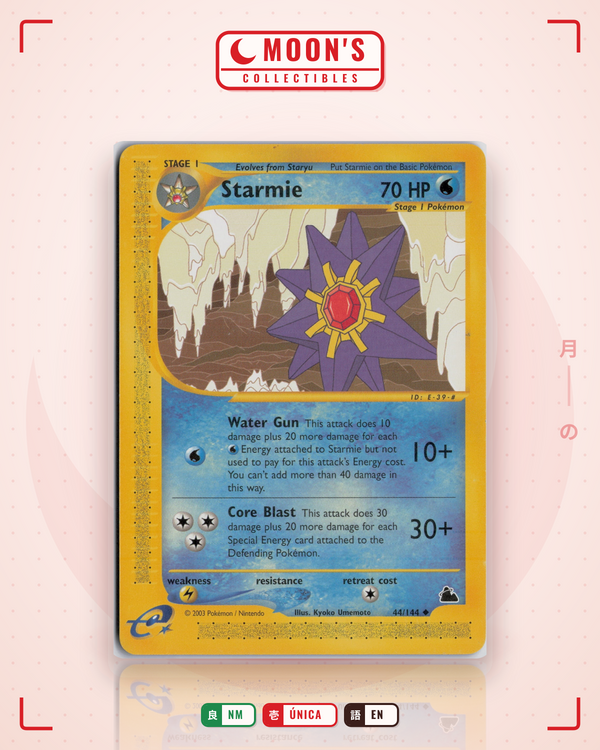 Carta Pokémon Starmie · Skyridge #44/144 (NM) — pieza única en Moon's Collectibles México