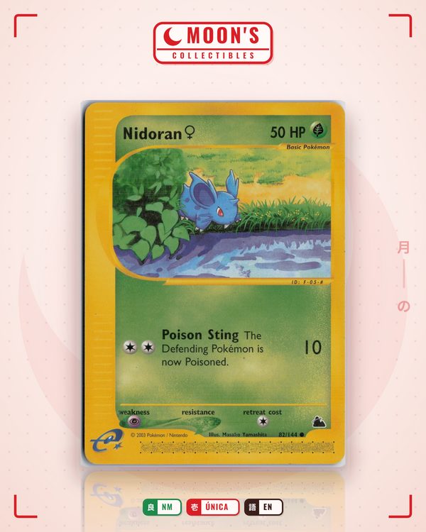 Carta Pokémon Nidoran ♀ · Skyridge #82/144 (NM) — pieza única en Moon's Collectibles México