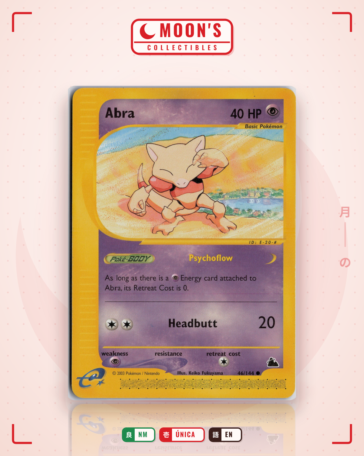 Carta Pokémon Abra · Skyridge #46/144 (NM) — pieza única en Moon's Collectibles México