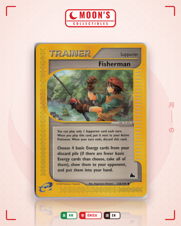 Carta Pokémon Fisherman · Skyridge #125/144 (NM) — pieza única en Moon's Collectibles México