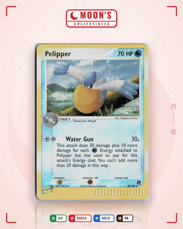 Carta Pokémon Pelipper · Sandstorm #50/100 (NM) — pieza única en Moon's Collectibles México