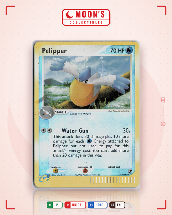 Carta Pokémon Pelipper · Sandstorm #50/100 (LP) — pieza única en Moon's Collectibles México