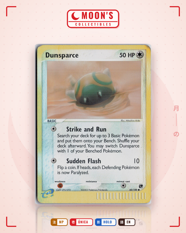 Carta Pokémon Dunsparce · Sandstorm #60/100 (MP) — pieza única en Moon's Collectibles México