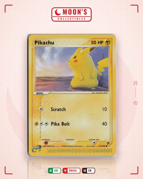 Carta Pokémon Pikachu · Sandstorm #72/100 (NM) — pieza única en Moon's Collectibles México