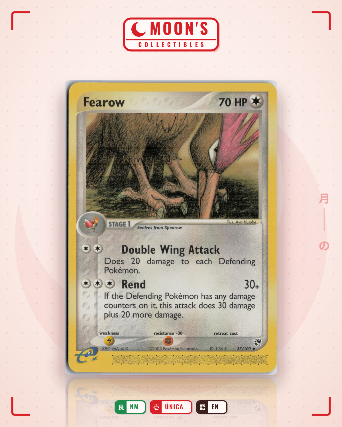 Carta Pokémon Fearow · Sandstorm #37/100 (NM) — pieza única en Moon's Collectibles México
