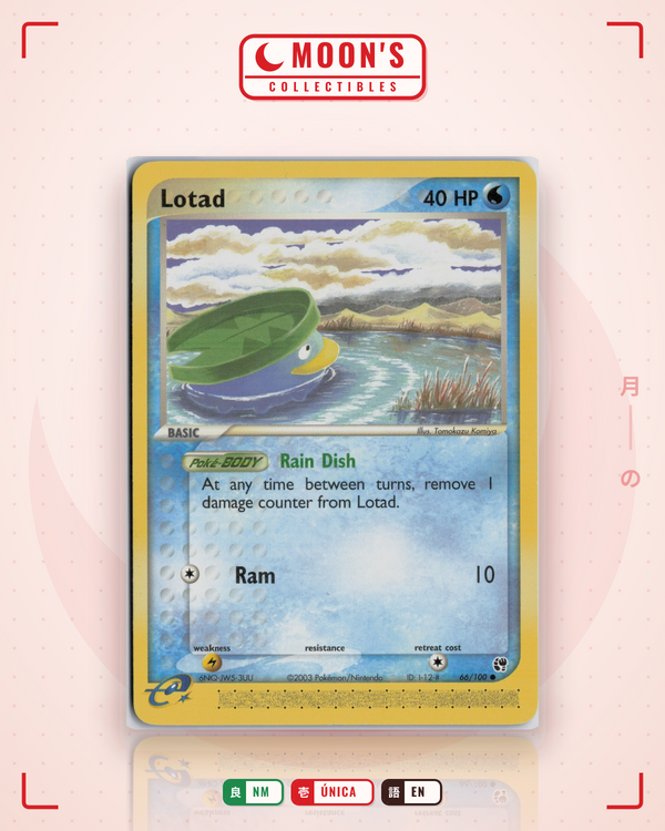 Carta Pokémon Lotad · Sandstorm #66/100 (NM) — pieza única en Moon's Collectibles México