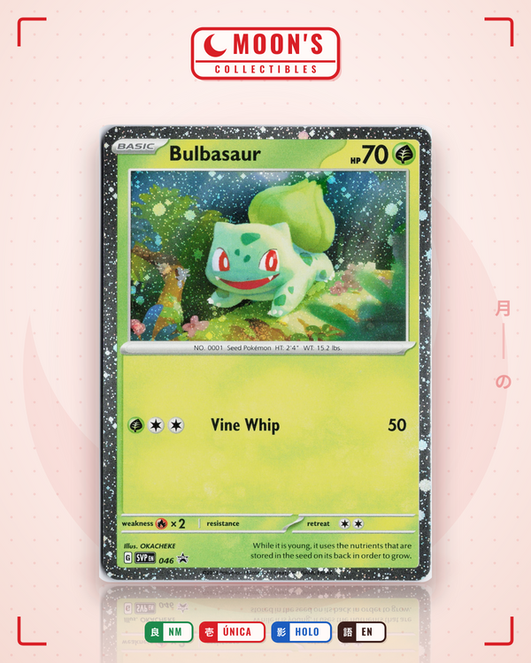 Carta Pokémon Bulbasaur · Scarlet & Violet Black Star Promos #046 (NM) — pieza única en Moon's Collectibles México