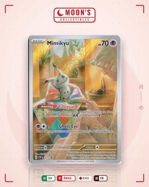Carta Pokémon Mimikyu · Scarlet & Violet Black Star Promos #075 (NM) — pieza única en Moon's Collectibles México