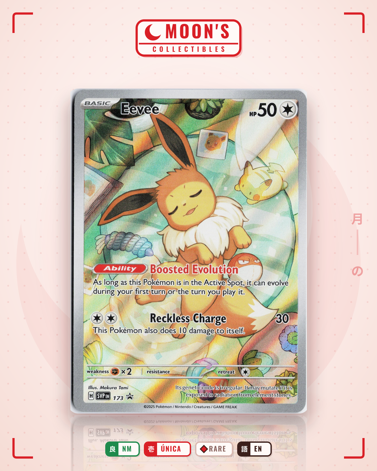 Carta Pokémon Eevee · Scarlet & Violet Black Star Promos #173 (NM) — pieza única en Moon's Collectibles México