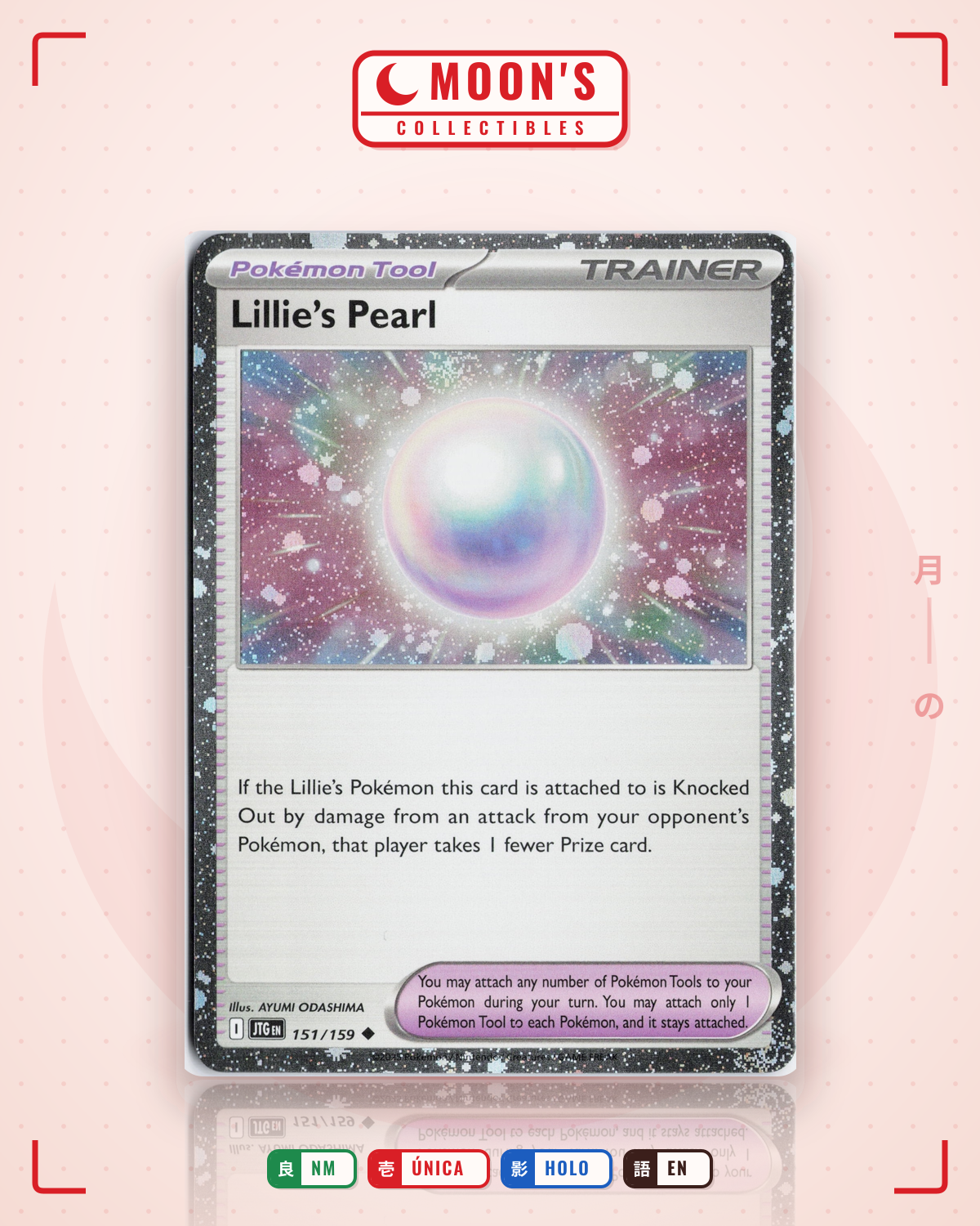 Carta Pokémon Lillie's Pearl · Journey Together #151/159 (NM) — pieza única en Moon's Collectibles México