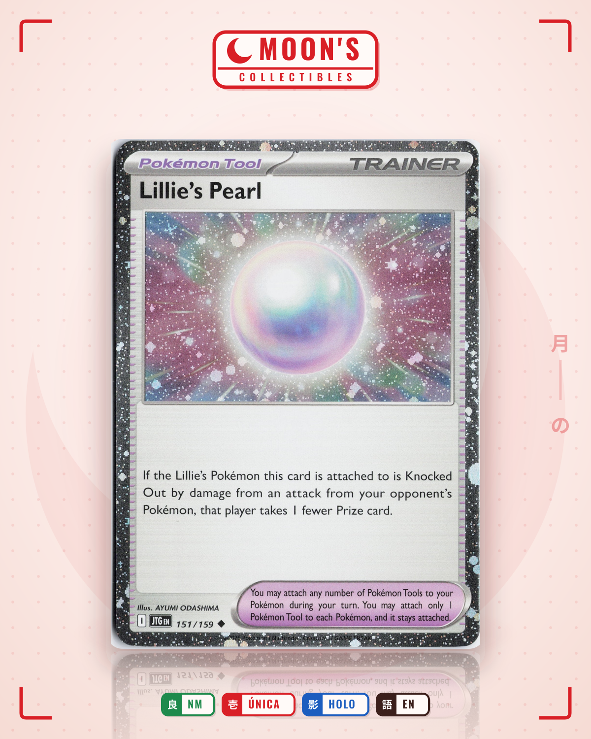Carta Pokémon Lillie's Pearl · Journey Together #151/159 (NM) — pieza única en Moon's Collectibles México