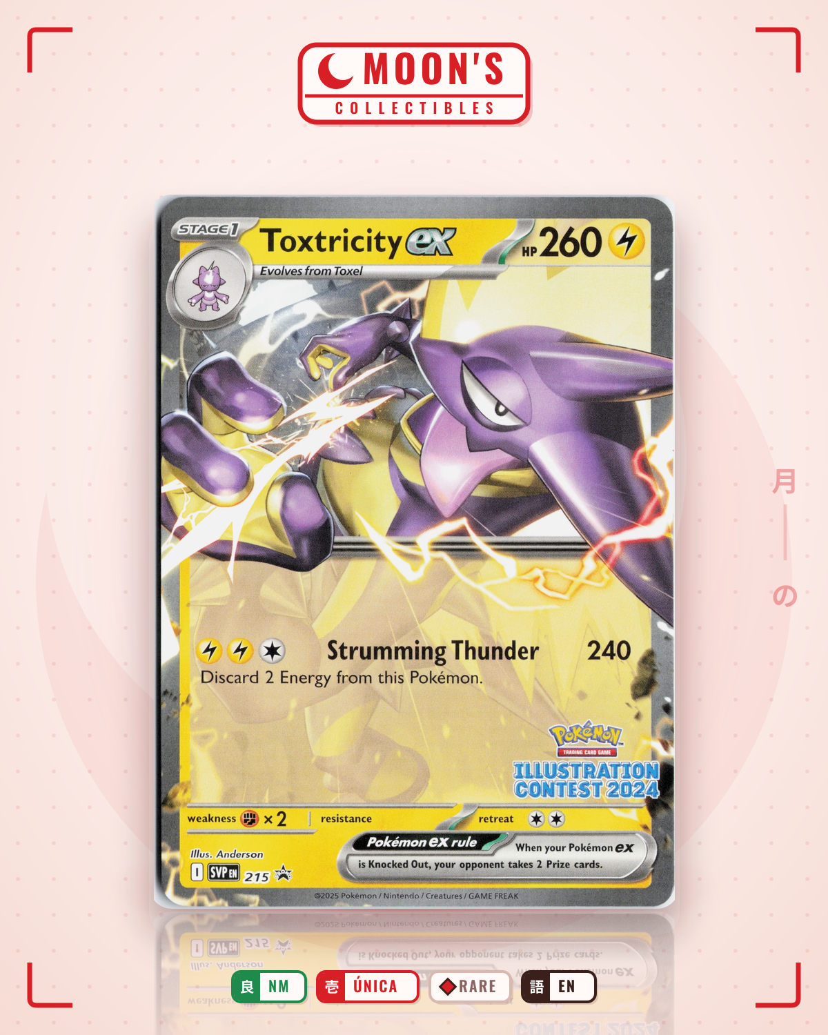 Carta Pokémon Toxtricity ex · Scarlet & Violet Black Star Promos #215 (NM) — pieza única en Moon's Collectibles México