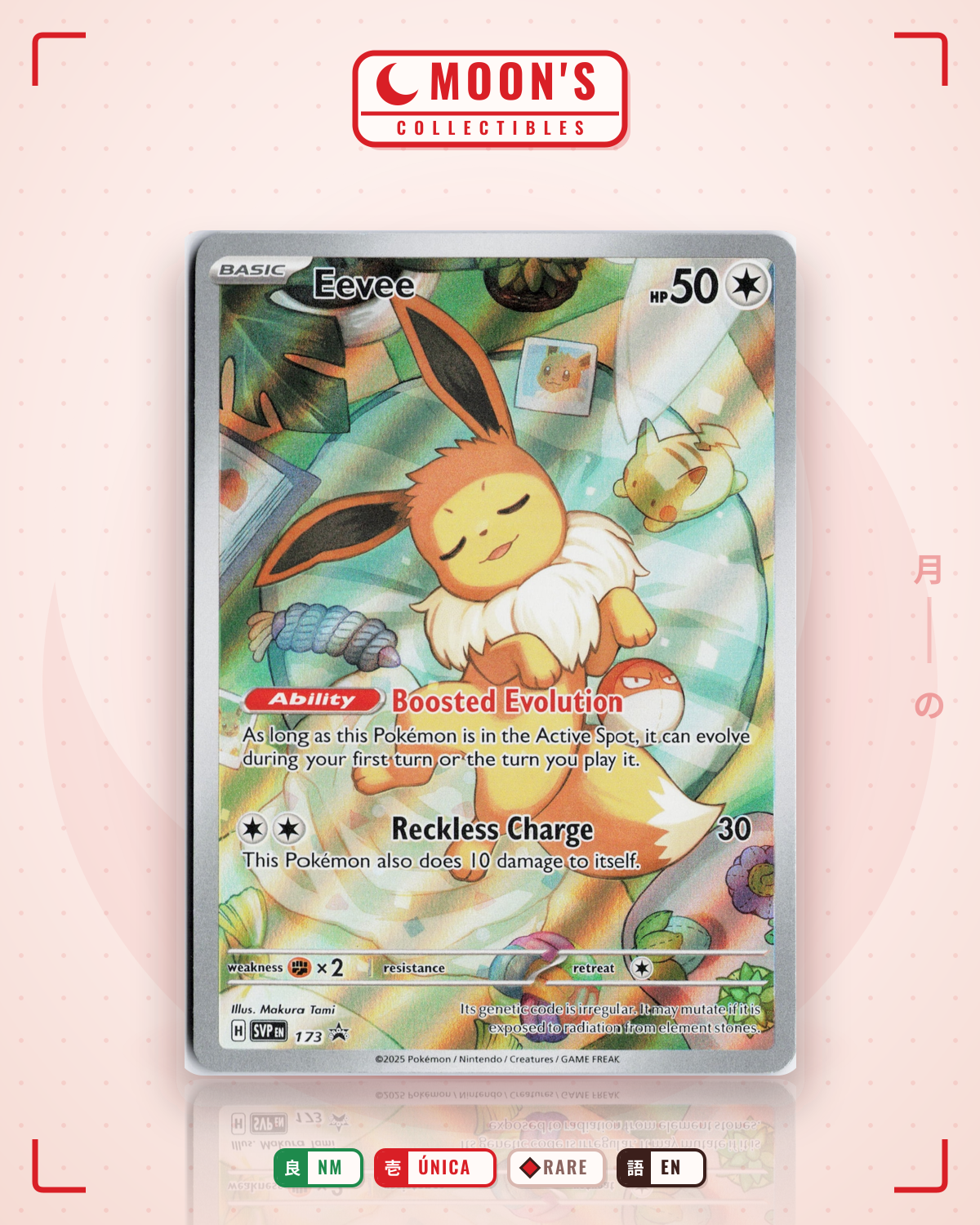 Carta Pokémon Eevee · Scarlet & Violet Black Star Promos #173 (NM) — pieza única en Moon's Collectibles México