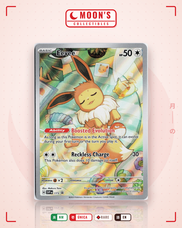 Carta Pokémon Eevee · Scarlet & Violet Black Star Promos #173 (NM) — pieza única en Moon's Collectibles México