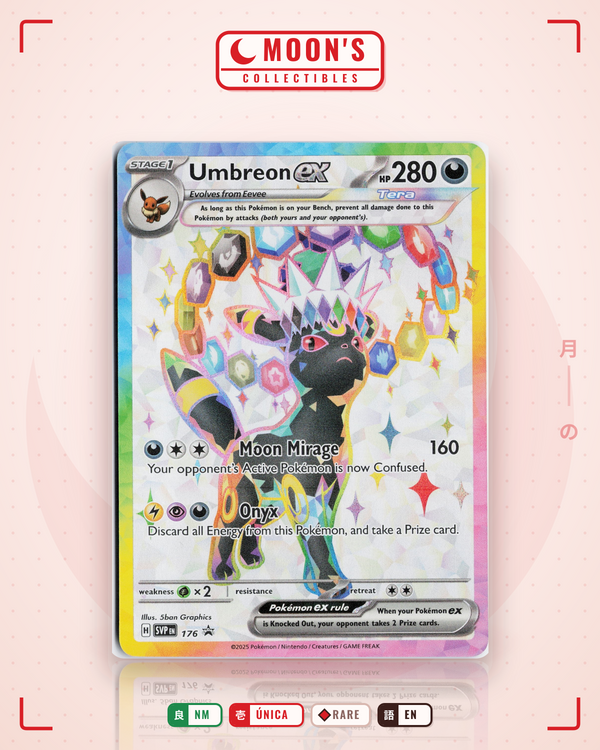 Carta Pokémon Umbreon ex · Scarlet & Violet Black Star Promos #176 (NM) — pieza única en Moon's Collectibles México