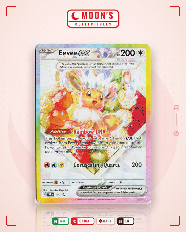 Carta Pokémon Eevee ex · Scarlet & Violet Black Star Promos #174 (NM) — pieza única en Moon's Collectibles México