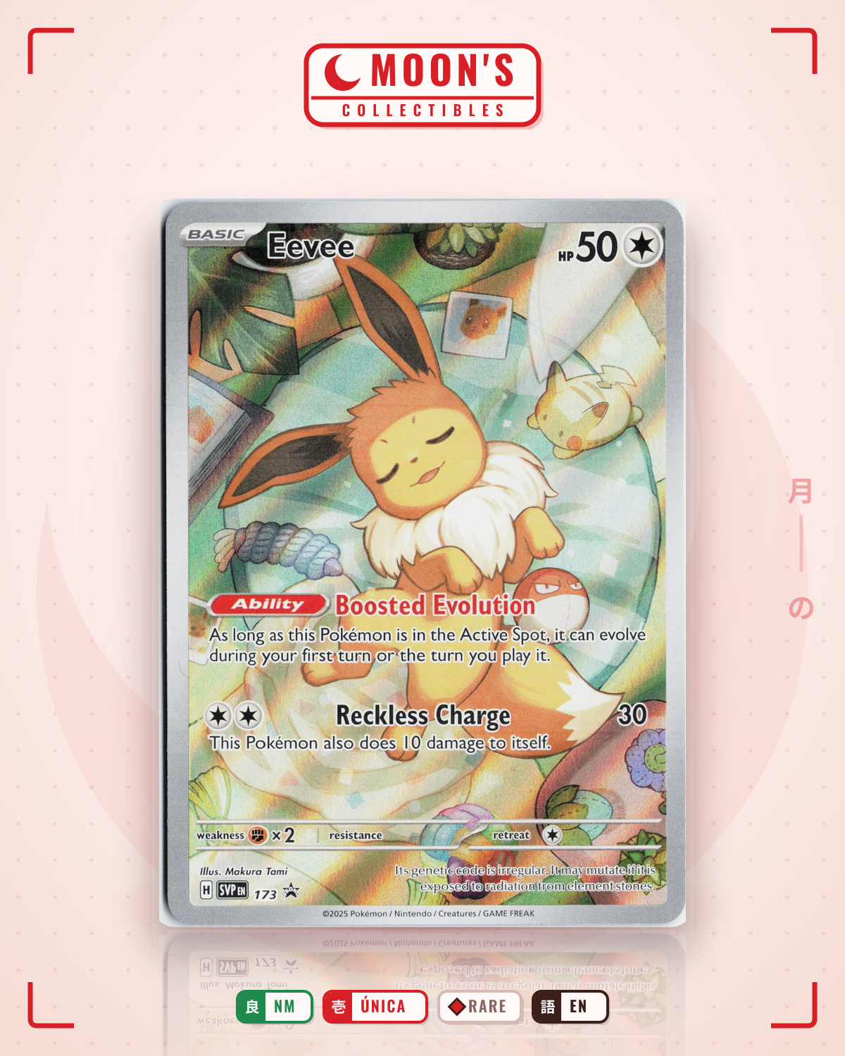 Carta Pokémon Eevee · Scarlet & Violet Black Star Promos #173 (NM) — pieza única en Moon's Collectibles México