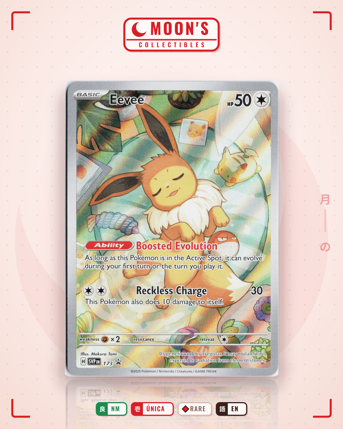 Carta Pokémon Eevee · Scarlet & Violet Black Star Promos #173 (NM) — pieza única en Moon's Collectibles México