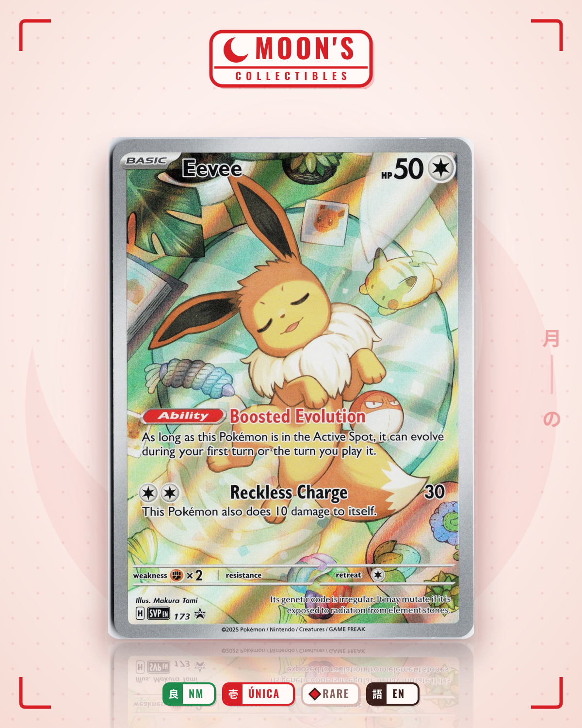 Carta Pokémon Eevee · Scarlet & Violet Black Star Promos #173 (NM) — pieza única en Moon's Collectibles México