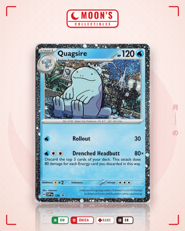 Carta Pokémon Quagsire · Scarlet & Violet Black Star Promos #156 (NM) — pieza única en Moon's Collectibles México
