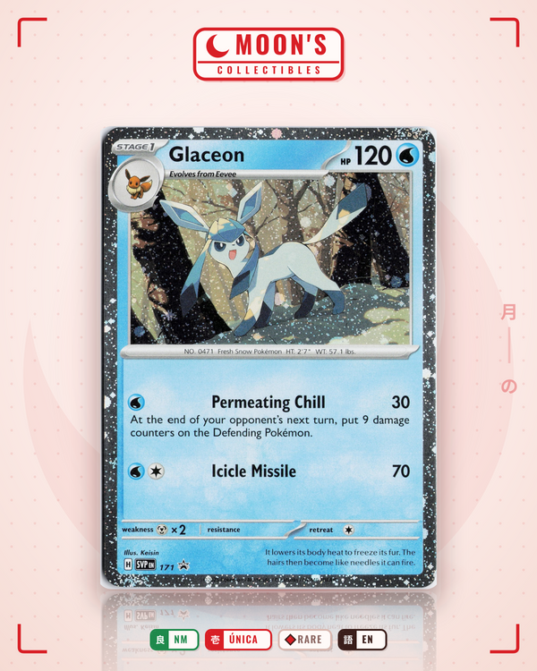 Carta Pokémon Glaceon · Scarlet & Violet Black Star Promos #171 (NM) — pieza única en Moon's Collectibles México