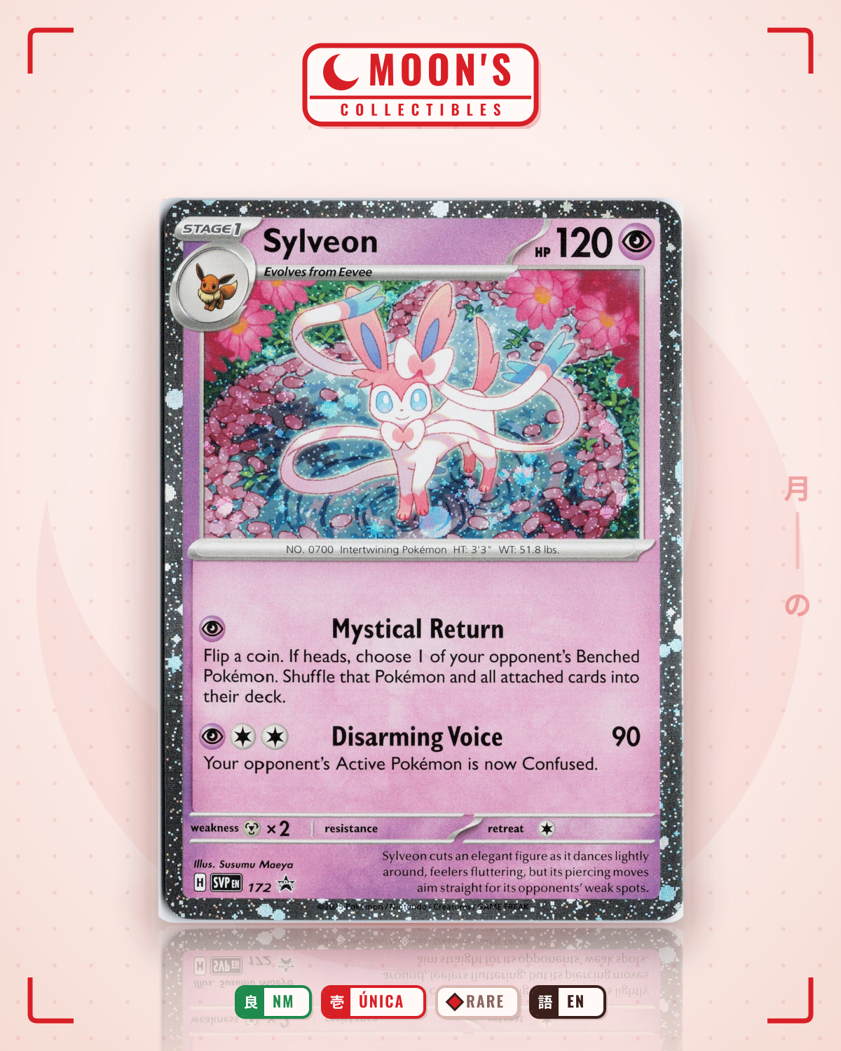 Carta Pokémon Sylveon · Scarlet & Violet Black Star Promos #172 (NM) — pieza única en Moon's Collectibles México