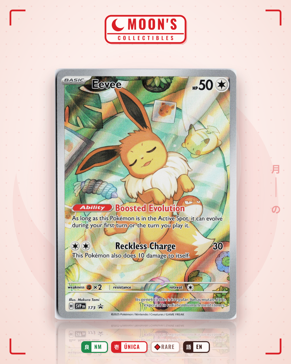 Carta Pokémon Eevee · Scarlet & Violet Black Star Promos #173 (NM) — pieza única en Moon's Collectibles México