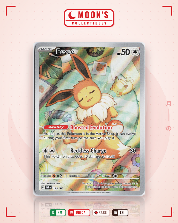 Carta Pokémon Eevee · Scarlet & Violet Black Star Promos #173 (NM) — pieza única en Moon's Collectibles México