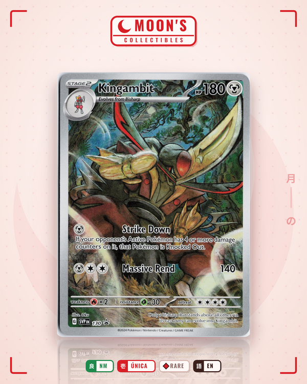 Carta Pokémon Kingambit · Scarlet & Violet Black Star Promos #130 (NM) — pieza única en Moon's Collectibles México