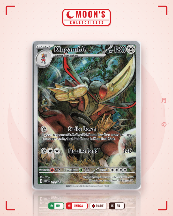 Carta Pokémon Kingambit · Scarlet & Violet Black Star Promos #130 (NM) — pieza única en Moon's Collectibles México