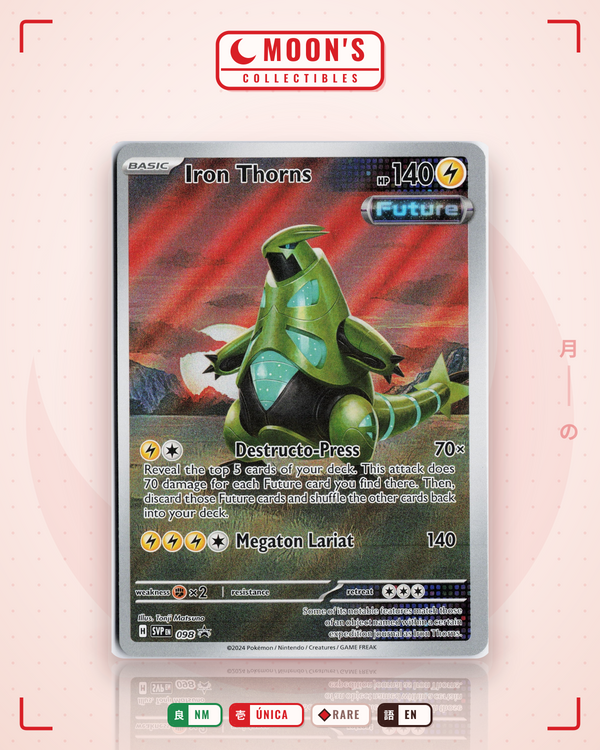 Carta Pokémon Iron Thorns · Scarlet & Violet Black Star Promos #098 (NM) — pieza única en Moon's Collectibles México