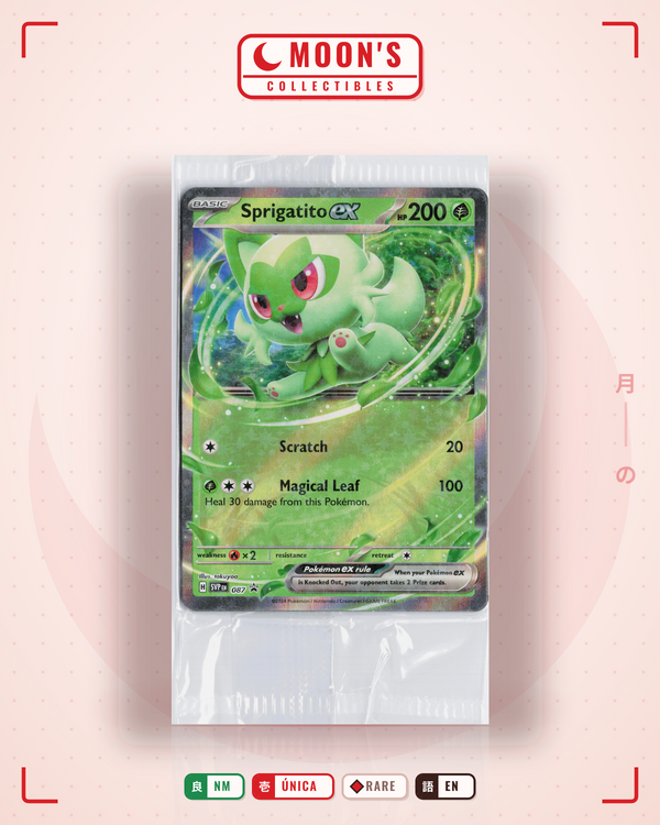 Carta Pokémon Sprigatito ex · Scarlet & Violet Black Star Promos #087 (NM) — pieza única en Moon's Collectibles México