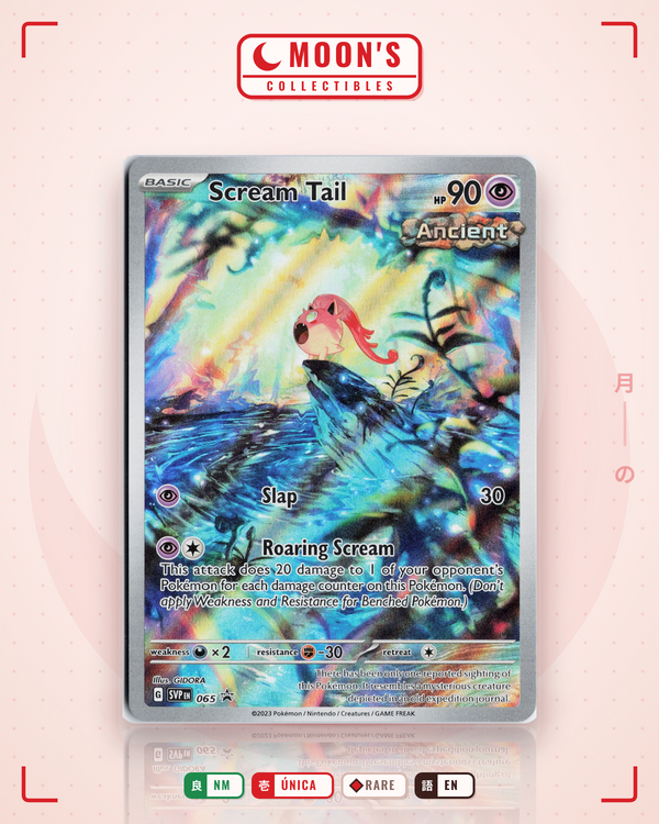 Carta Pokémon Scream Tail · Scarlet & Violet Black Star Promos #065 (NM) — pieza única en Moon's Collectibles México