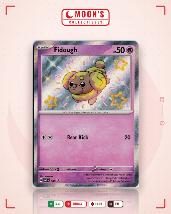 Carta Pokémon Fidough · Scarlet & Violet Black Star Promos #069 (NM) — pieza única en Moon's Collectibles México